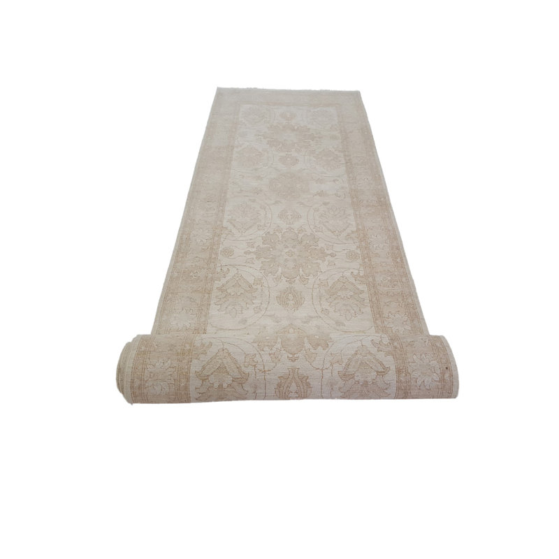 Davey Hand Knotted 4x19 Ivory Runner