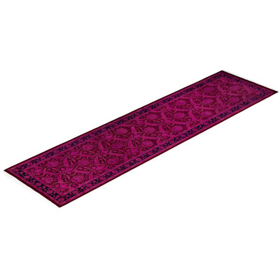 Overdyed One-of-a-Kind 2' 8" X 10' 1" Hand Knotted Area Rug