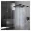 Pommeau de douche carrée de 40 cm (16 po), acier inoxydable noir mat, jet pluie haute pression, fixation murale ou plafond universelle