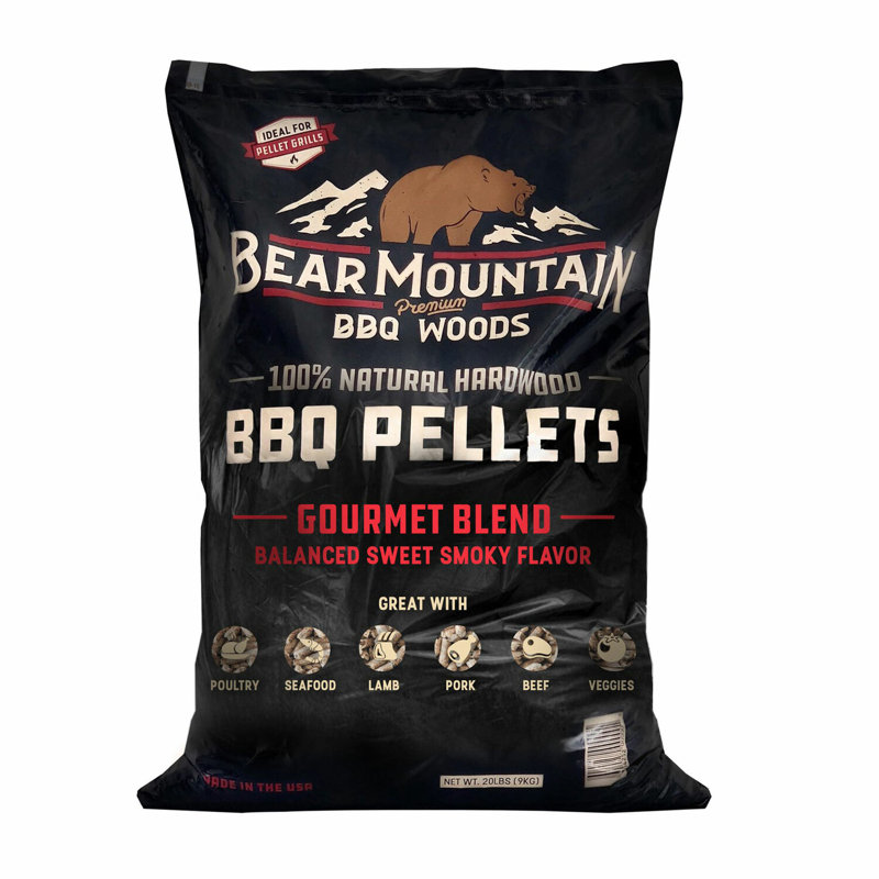 Bear Mountain BBQ All-Natural Hardwood Gourmet Blend Smoker Pellets, 20 lbs
