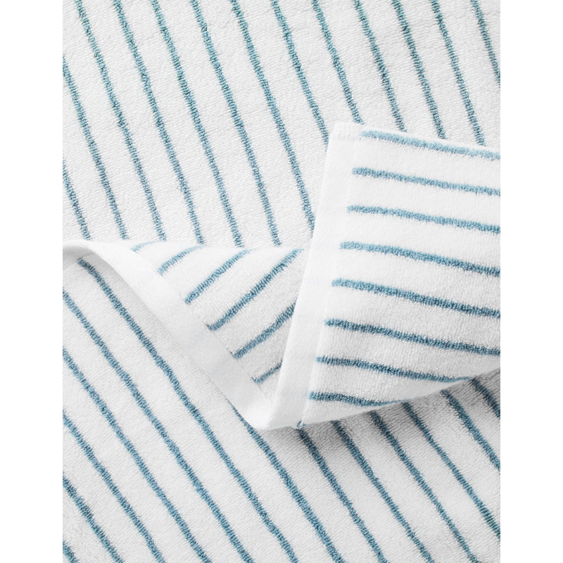 Luxe, Seashell with Brook Stripe, Hand Towels - 2 Pack