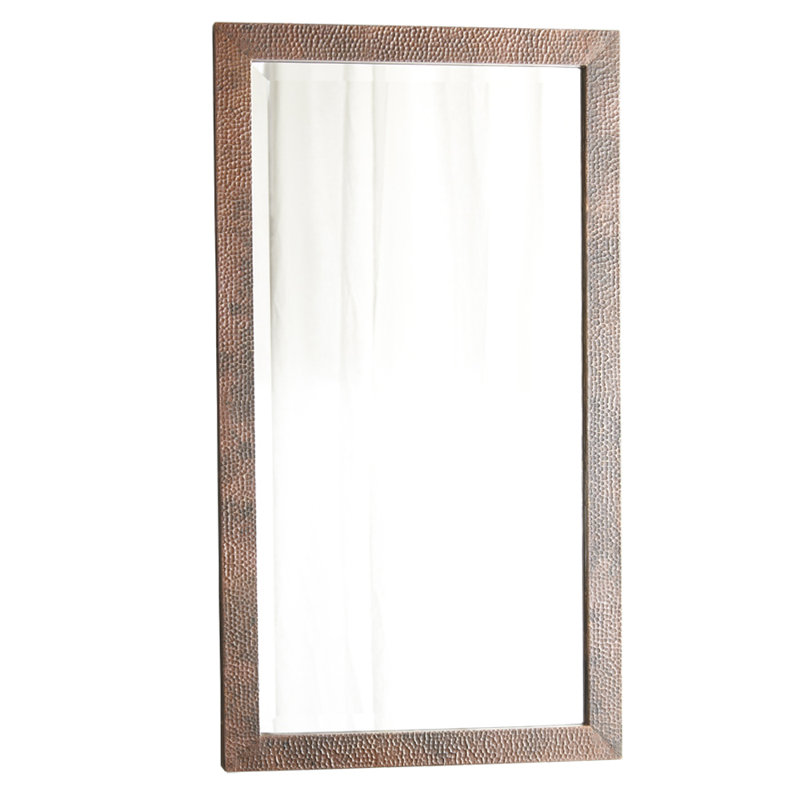 Milano Rustic Beveled Bathroom/Vanity Mirror, 36" H x 20" W
