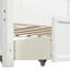 Lit de jour en bois avec trois tiroirs, lit de jour simple, sans sommier, blanc
