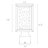 1-Light Modern Lantern Head Seeded Pier Mount Light