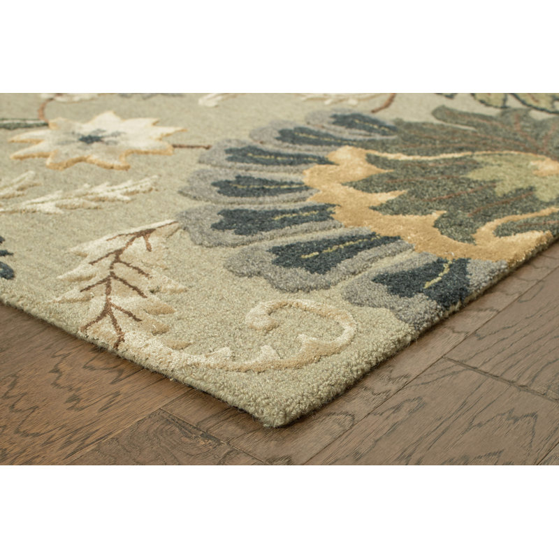 Tapis rectangulaire en laine 9 pi x 12 pi Selemas