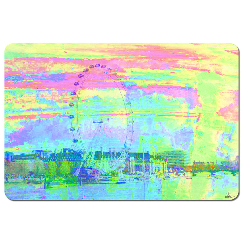Pawlonka Polyester-Coated Hardboard No Pattern Rectangle Placemat