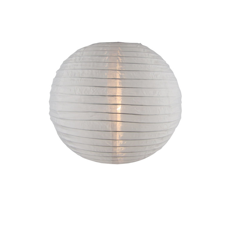35cm H Plastic Round Pendant Shade ( Clip On ), White