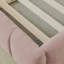 Élégante base de lit tapissier très grand, cadre de lit très grand avec base en tissu chenille avec tête de lit, lit plateforme en bois avec cadre solide pour la chambre à coucher, aucun sommier nécessaire, rose (90,5 po x 80,5 po x 31 po)-1837833801
