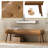 Bittoo 55.5"W Tufted Genuine Leather Bench -1814397626
