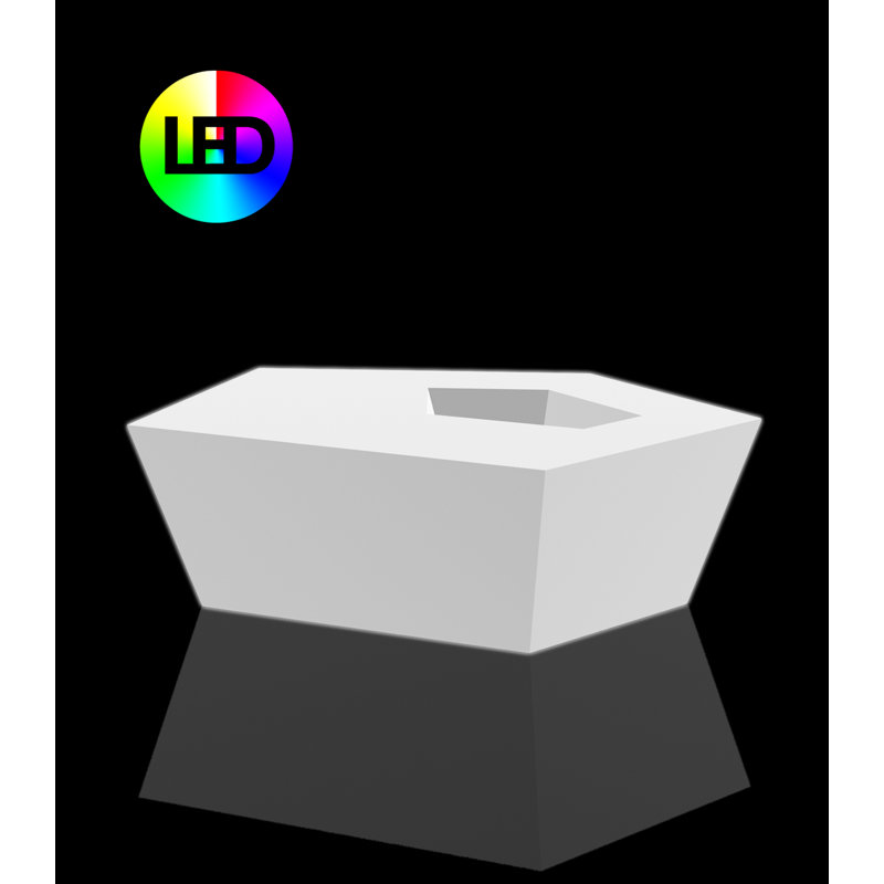 Table basse en plastique Faz, l 33,5 po x L 41,25 po x H 12,5 po