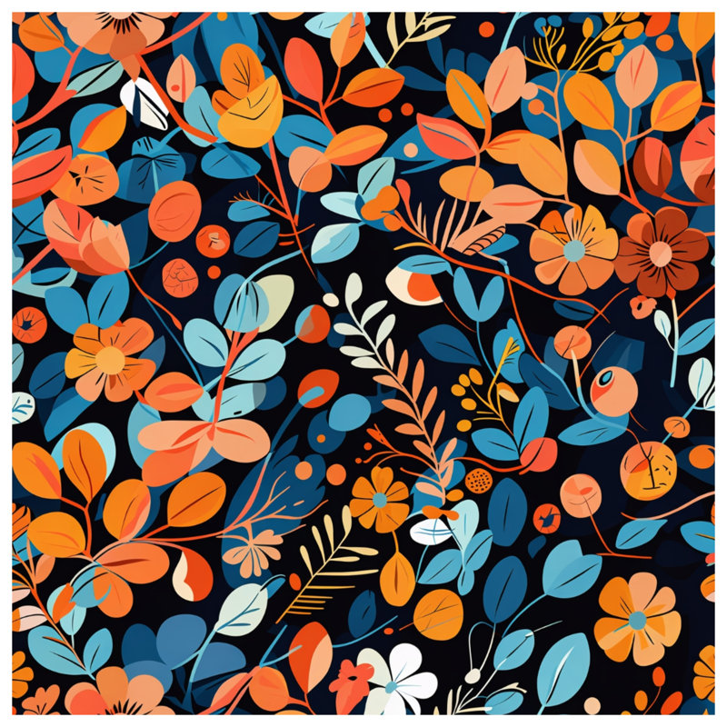 Tapisserie murale florale - Décoration murale à motif, 104 po H x 88 po avec 4 œillets