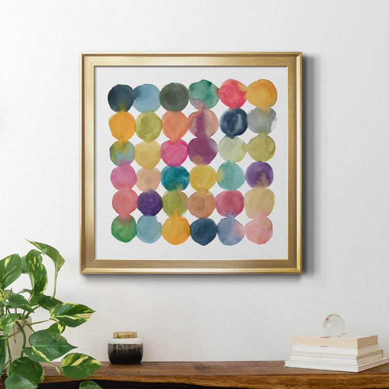 Spectrum Connections - Peinture sur toile encadrée, Cadre doré, H 34,5 po x l 34,5 po x P 1,5 po
