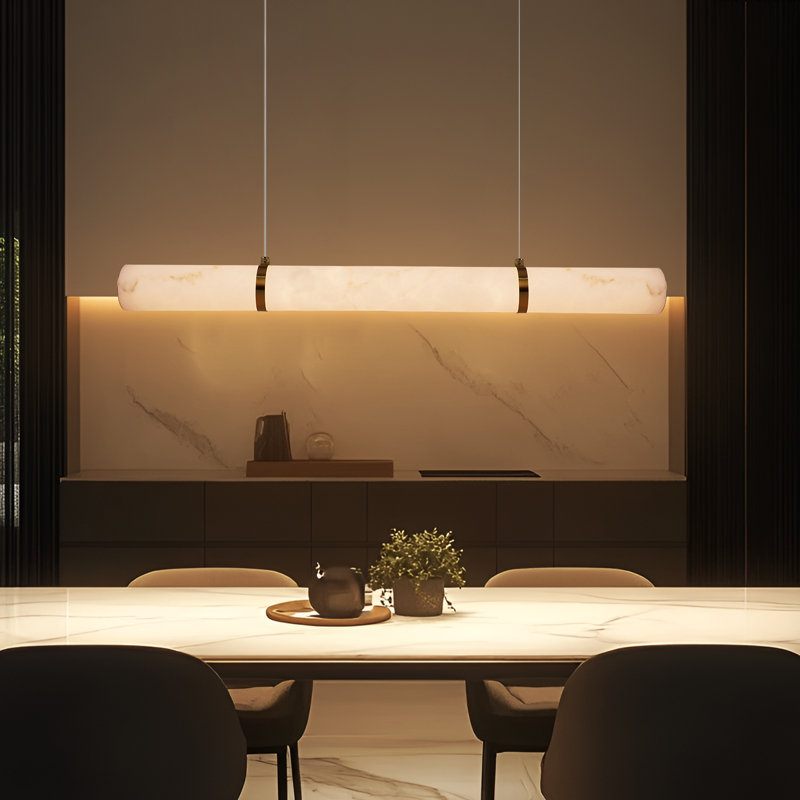 Luminaire suspendu 47 po à DEL moderne et minimaliste