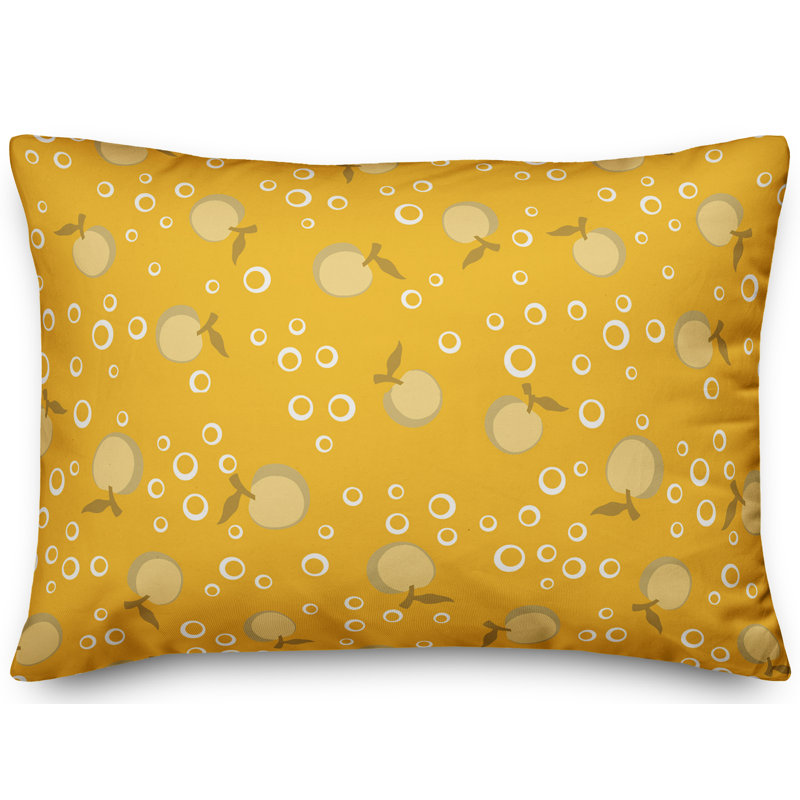 Coussin Whimsical Cherry, Jaune / Gris