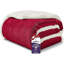Ensemble de 4 jetés en molleton Beddora Sherpa - flanelle réversible et jeté en sherpa 50 x 60 pouces, couverture hivernale ultra douce 450 g / m² pour canapé-lit, gris-120100083