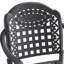 5-Piece Set Of Cast Aluminum Patio Furniture With Black Frame And Blue Seat Cushions