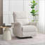 Fauteuil inclinable manuel inclinable pour petits espaces, chambre de bébé en tissu gris ardoise | Tissu | Rembourré
