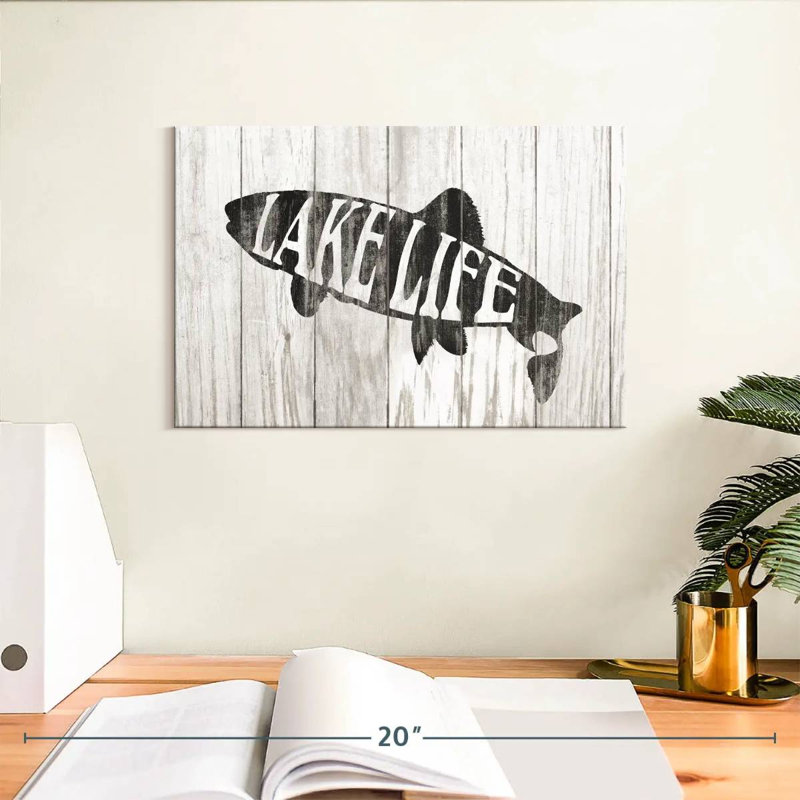 Plaque murale «Lake Life», H 8 po x l 12 po