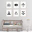 « minimaliste rule » be wild be, ensemble de 6 pièces impression sur papier Dankrad