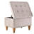 Ottoman storage bench, recessed support hinge top easy to open, rivet trim around, bedroom, entrance, living room, linen-999780926