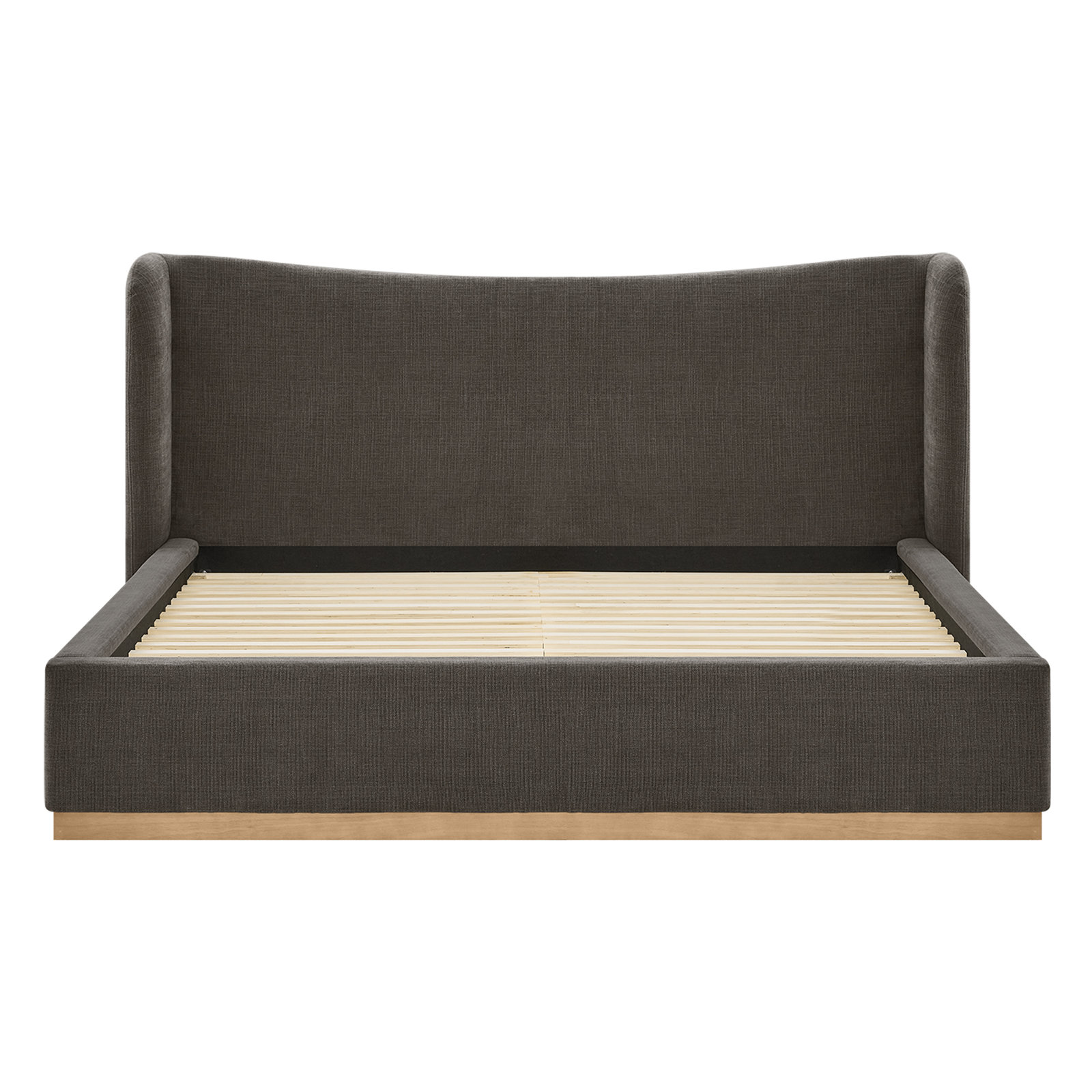 Adelaide Wingback Platform Bed, King , Selene Stone