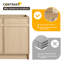 Ensemble de meuble-lavabo sur pied simple 36 po, meuble-lavabo sur pied avec lavabo en résine, 2 portes et 1 tablette