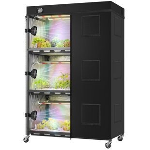 Hydroponic Plant Shelf With Growing Light, Indoor Greenhouse Stand With Full Spectrum Led Light Tent, Indoor Microgreens Growing Kit