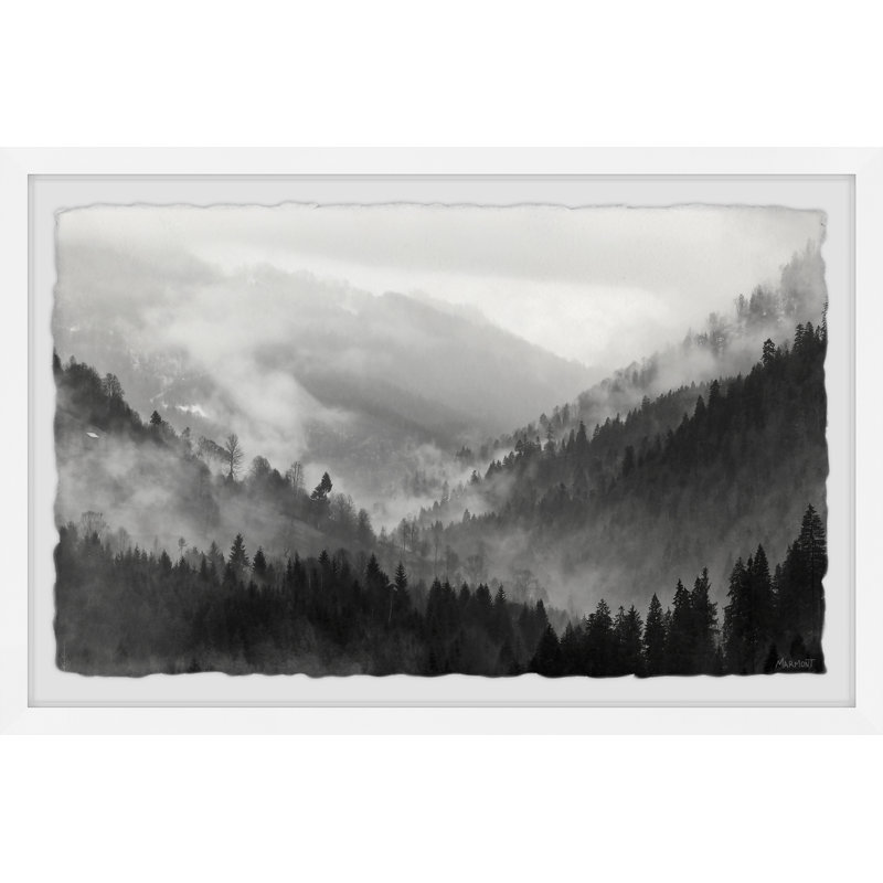 Mountains Are Calling - Peinture sur toile, L 18 po x H 12 po x P 1,5 po, Papier encadré avec coin encadré, Blanc