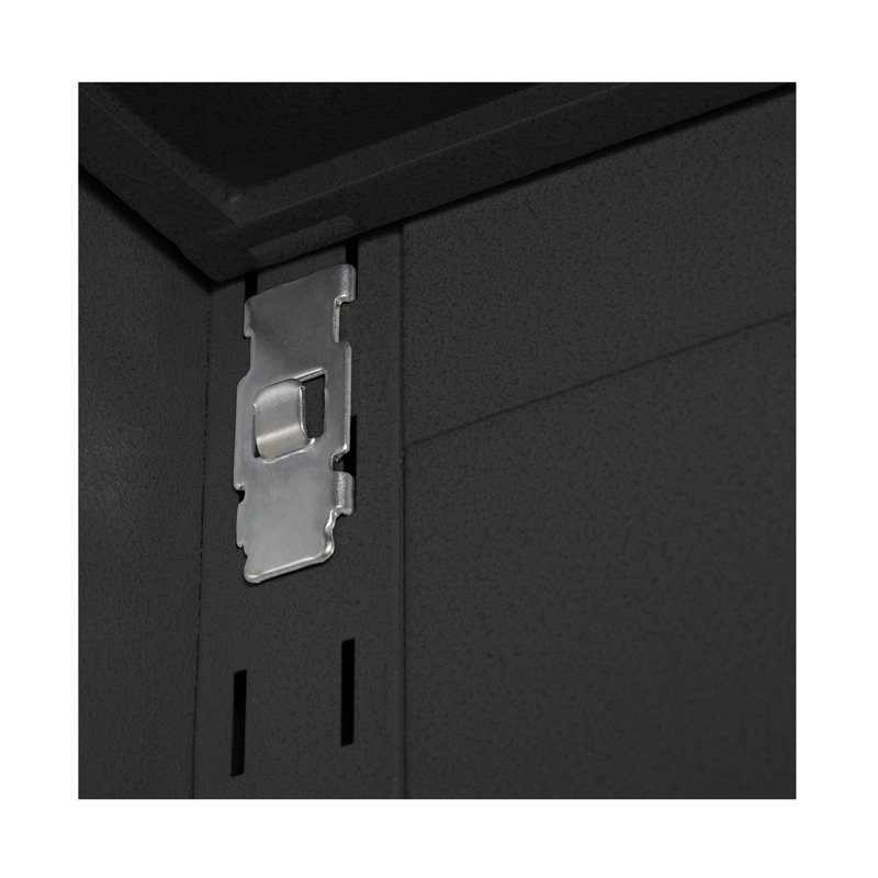 Graphite Lockable Office Cabinet with Adjustable Shelving