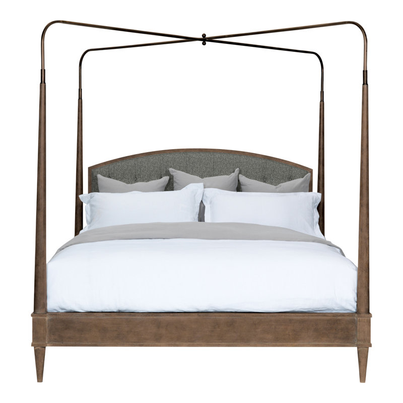 Anderkit Compendium King Upholstered Panel Bed, Casa Blanca, Ian Pewter