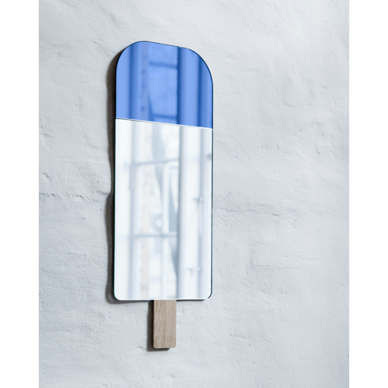 Glace miroir gris, Bleu