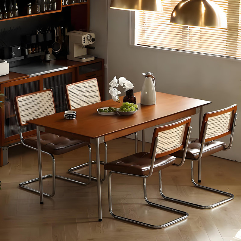 Ensemble de salle à manger rétro en bois massif pour la maison, H 29,7 po x L 70,9 po x l 31,5 po