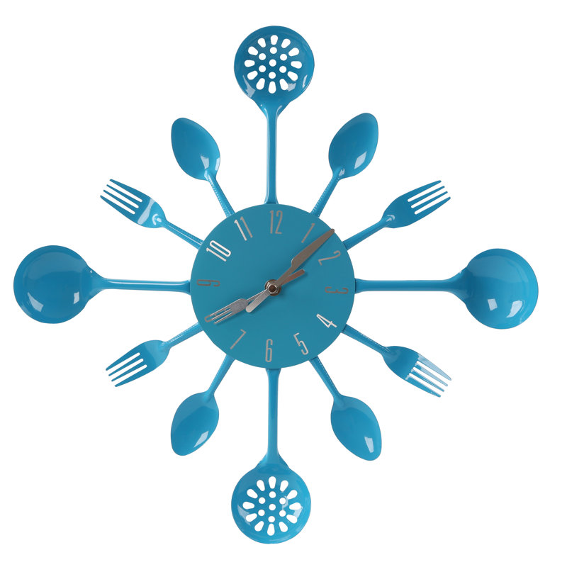 Metal Wall Clock, Blue