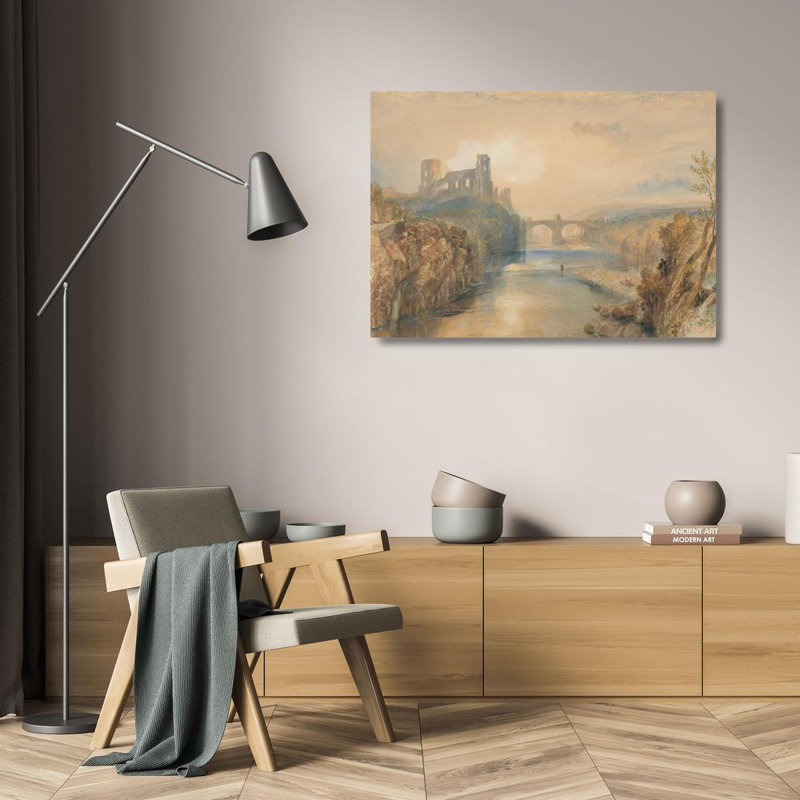 «Barnard Castle» par Joseph Mallord William Turner - Art mural sur toile tendue avec châssis, H 24 po x l 17 po