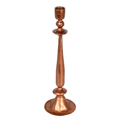Round Hand-Forged Cast Metal Taper Holder