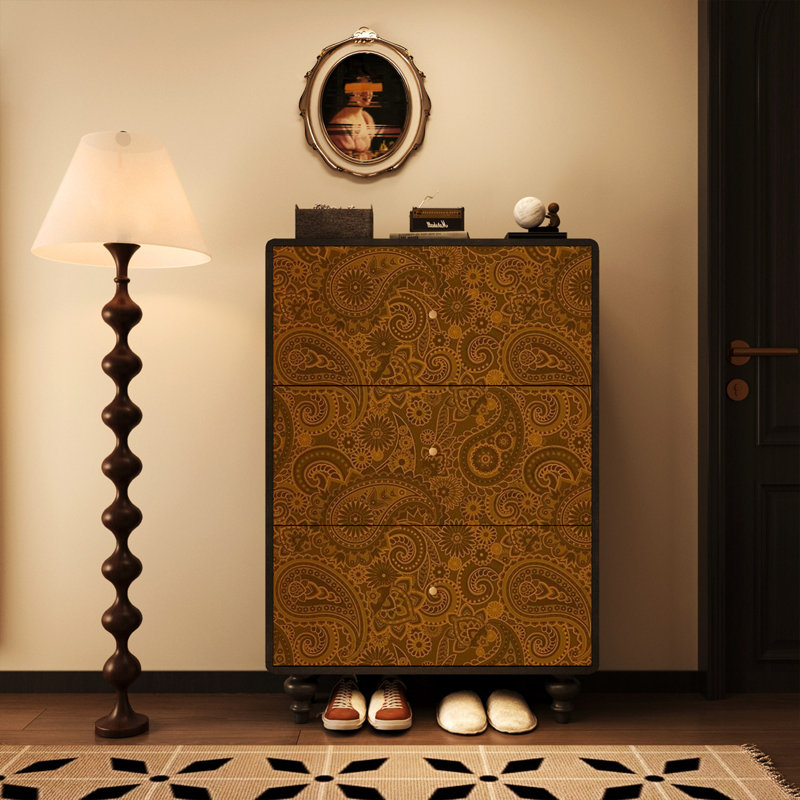 Rangement pour vestibule en bois massif Luxury, Black