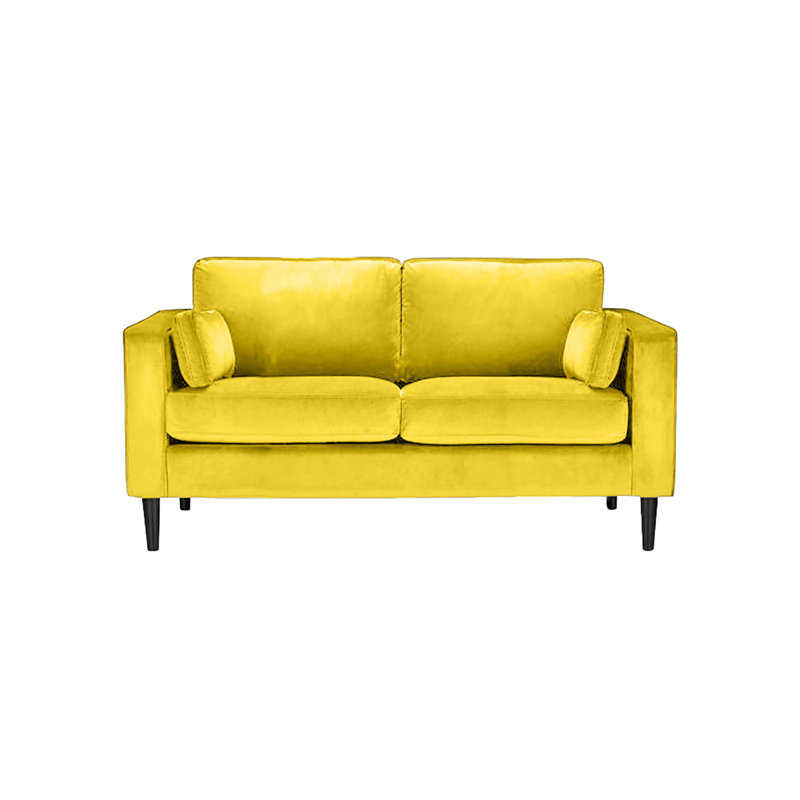 Millerville Velvet Sofa, 93"H x 140"W x 93"D, Lemon