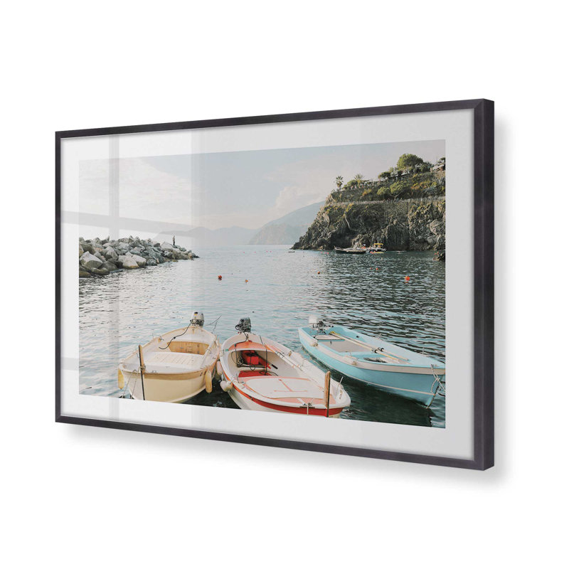 Impression Dockside Dreams, Cadre simple en zinc patiné, H 9,25 po x l 11,25 po x P 1,25 po
