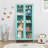 Dalziel 27.6'' Wide 4 - Shelf Storage Cabinet with Glass Doors-1738129571