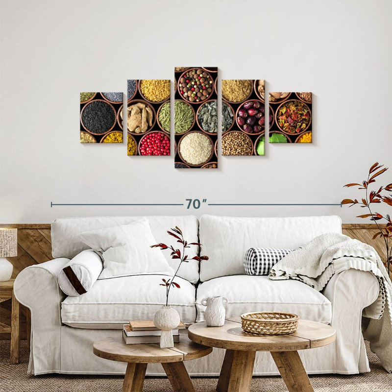Épices de cuisine colorées, H 24 po x l 55 po