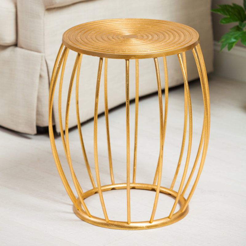 Tabouret décoratif en aluminium moulé Cayuga