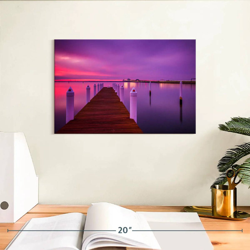 Chesapeake bay dock sundown Aletra, H 8 po x l 12 po