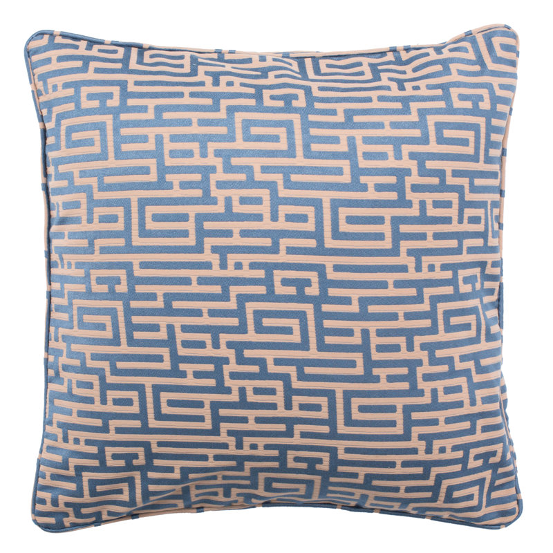 Basma Geometric Cotton Reversible Throw Pillow