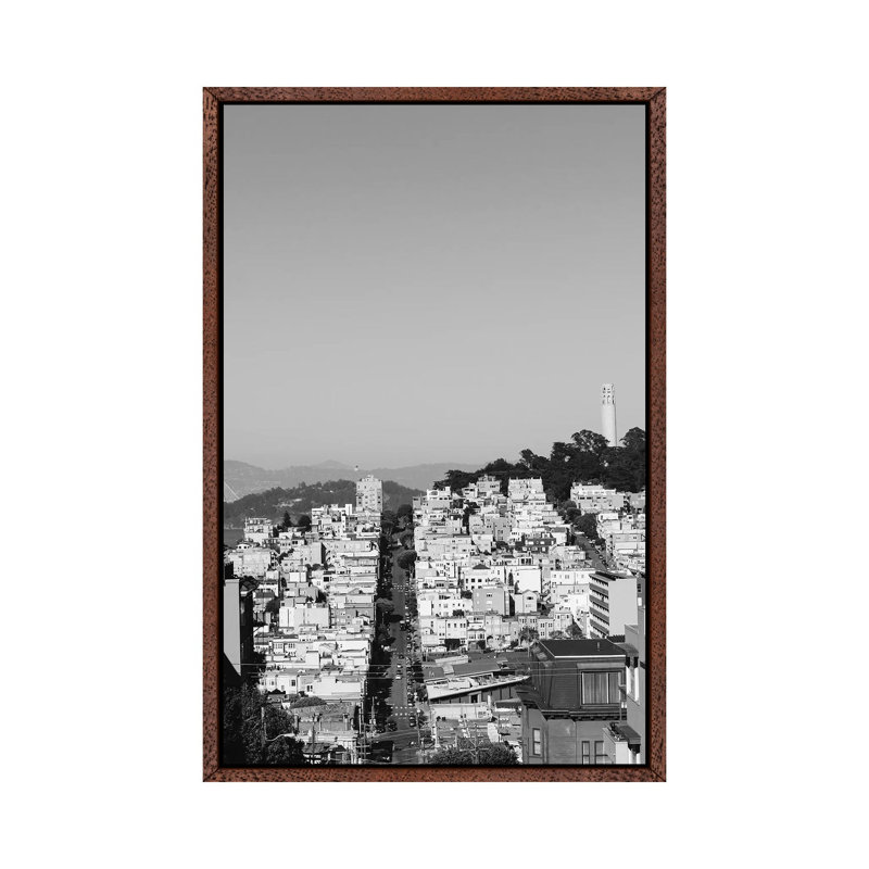 San Francisco XVII by Bethany Young - Print on Canvas, 66.04cm H x 45.72cm W x 3.81cm D, Classic Brown Wood Framed