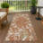 Machine Washable Indoor/Outdoor Bourkelands ACN2334 Floral Rug-1196966533