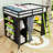Full-Size Wooden Loft Bed with Integrated Workstation, Wardrobe, and Customizable Lighting-1742041594