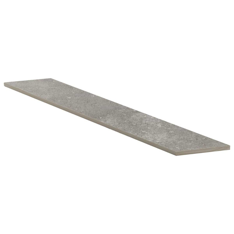 New Rock 4x21 Chevron Matte Porcelain Tile, Fossil Dark Gray