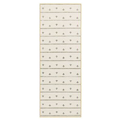 EVERWASH Haven Scandinavian Stripe Machine Washable Rug with AirFlo Technology, Beige/Brown, 2'6"x7'