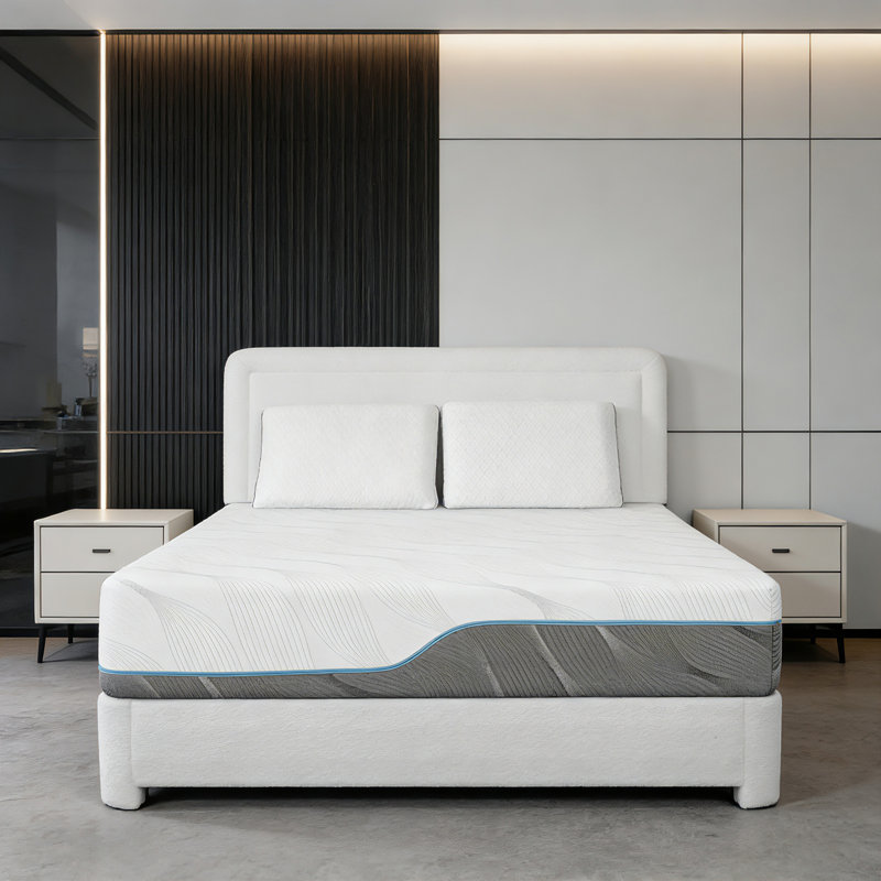 Matelas en mousse à mémoire de forme de 14 pouces dans une boîte mi-ferme pour soulager la pression et rafraîchir le sommeil