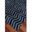 Natural Hide Cowhide Chevron Area Rug in Blue-40095622